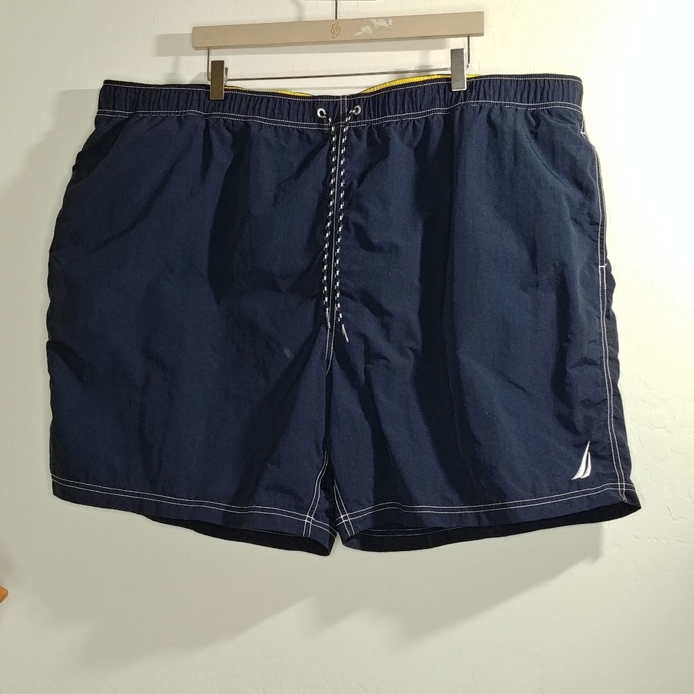 NAUTICA BIG & TALL SWIM TRUNKS (46 Waist) Navy Color